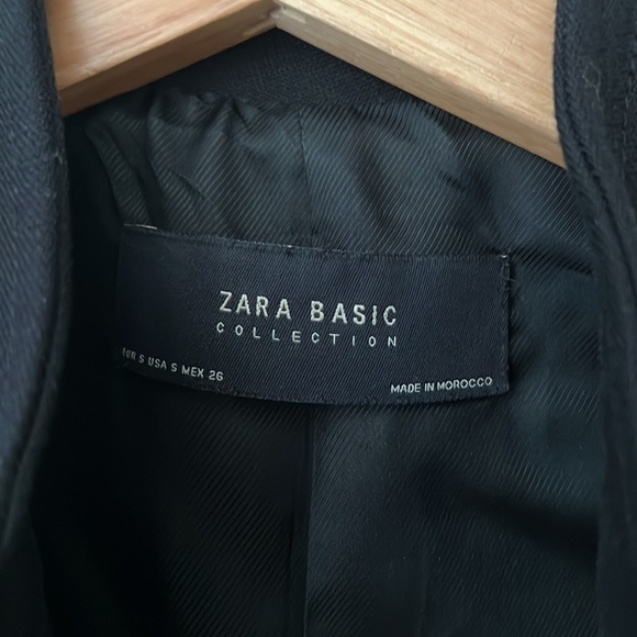 Zara dark navy coat with gold buttons - Picture 2 of 4